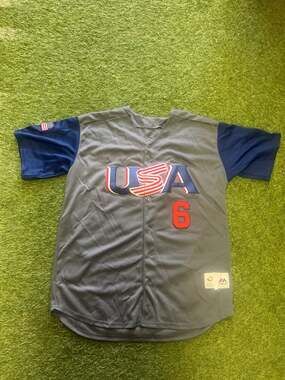 Marcus Stroman #6 USA Baseball 2017 World Baseball Classic Grey Majestic Jersey